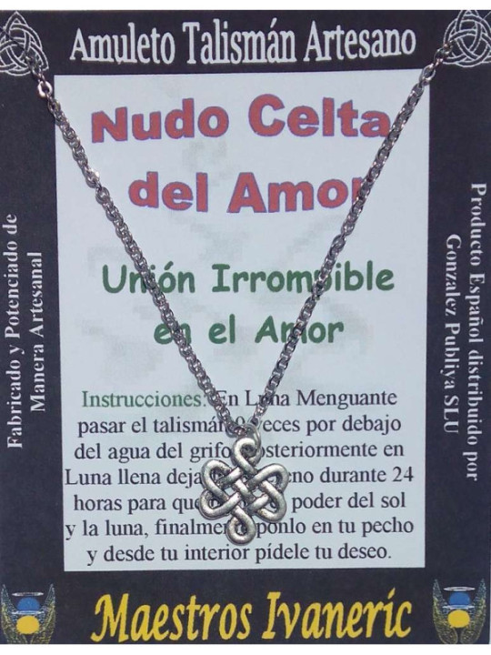 Talismán Artesano Nudo Celta del Amor