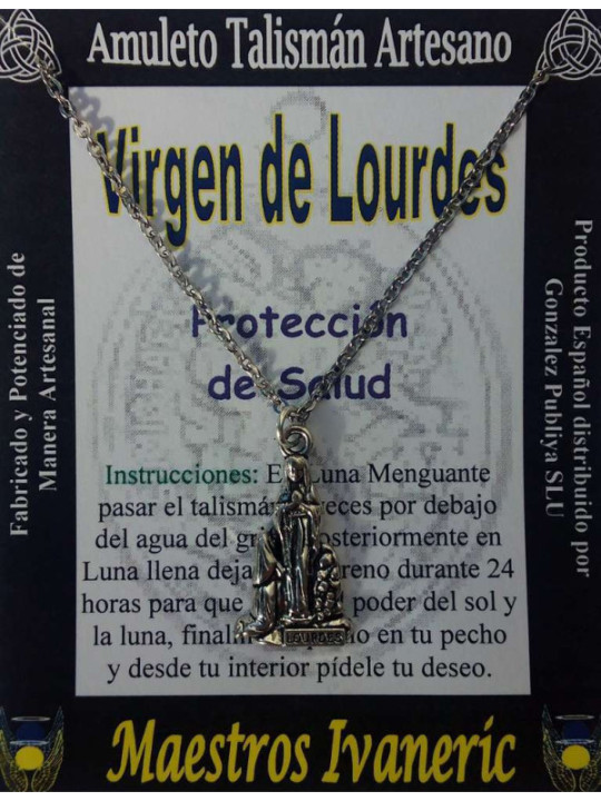 Talismán Artesano Virgen de Lourdes