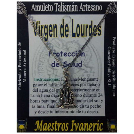 Talismán Artesano Virgen de Lourdes