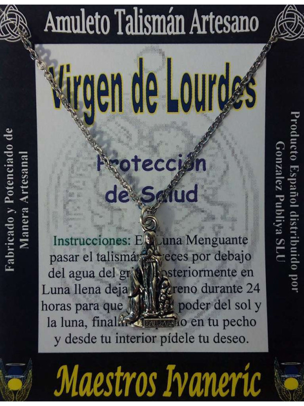 Talismán Artesano Virgen de Lourdes