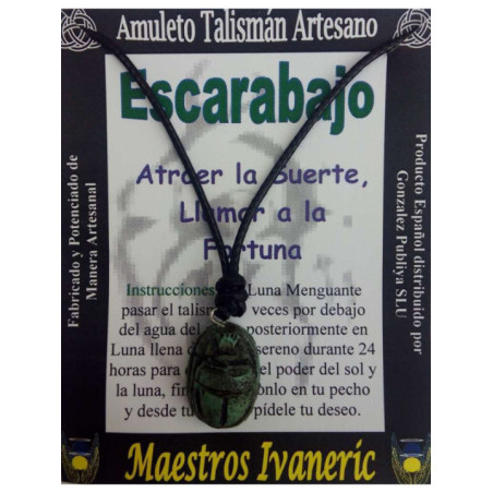 Talismán Artesano Escarabajo de la Suerte