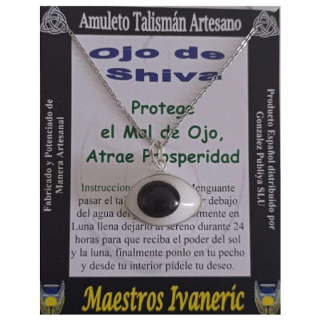 Talismán de mineral Artesano Ojo de Shiva,