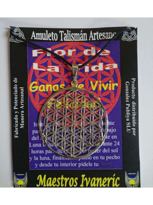 Talismán Artesano Flor de la Vida, 4,5cm Diámetro