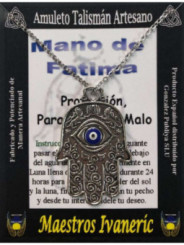 Talismán Artesano Mano de Fatima con Ojo Turco