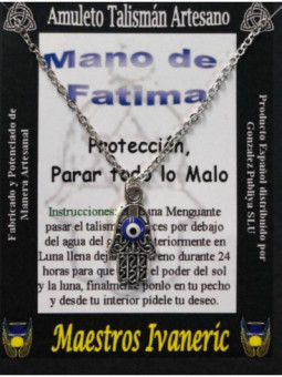 Talismán Artesano Mano de Fatima con Ojo Turco