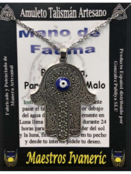 Talismán Artesano Mano de Fatima con Ojo Turco
