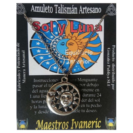 Talismán Artesano Sol y Luna