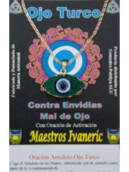 Amuleto Ojo Turco de Resina con Metal, Verde