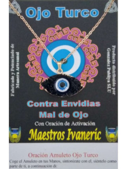 Amuleto Ojo Turco de Resina con Metal, Negro