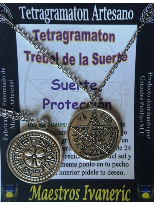 Amuleto Tetragramaton Trébol de la Suerte