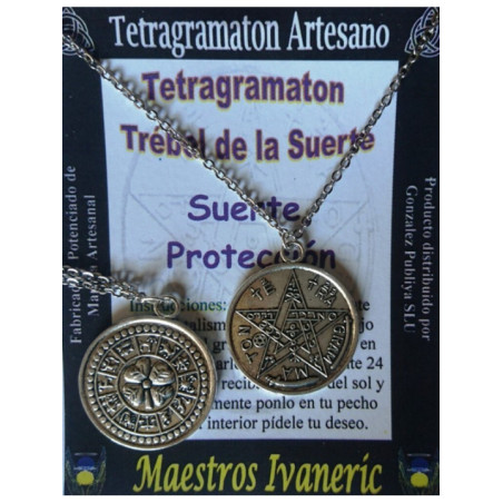 Amuleto Tetragramaton Trébol de la Suerte