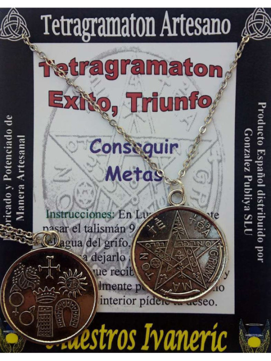 Amuleto Tetragramaton Éxito, Triunfo