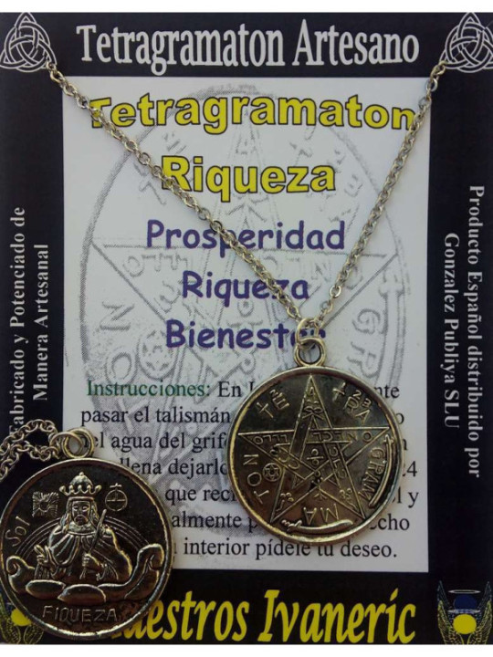 Amuleto Tetragramaton Riqueza