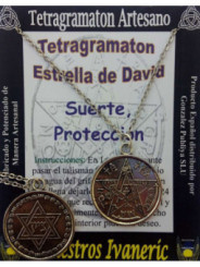 Oferta Especial Amuleto Tetragramaton Estrella de David
