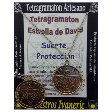 Oferta Especial Amuleto Tetragramaton Estrella de David