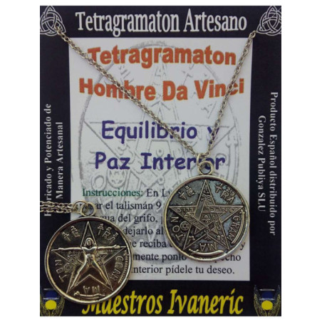 Amuleto Tetragramaton Hombre Da Vinci