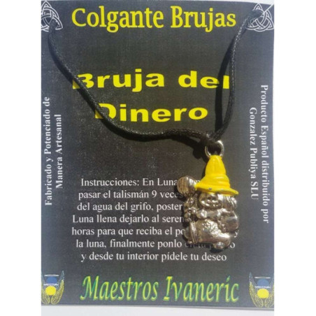 Amuleto Bruja del Dinero, 3 centímetros