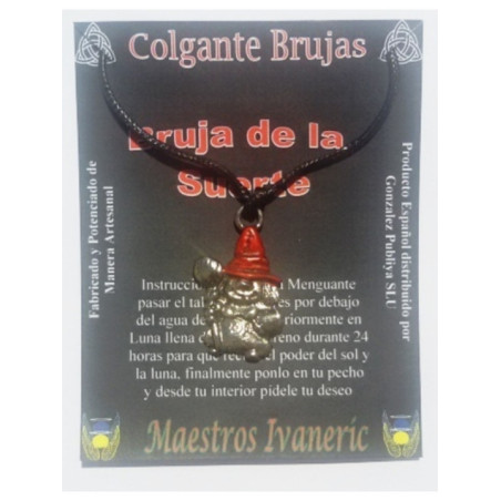 Amuleto Bruja de la Suerte, 3 centímetros