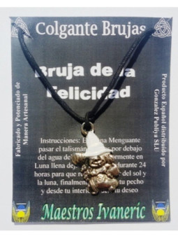 Amuleto Bruja de la Felicidad, 3 centímetros