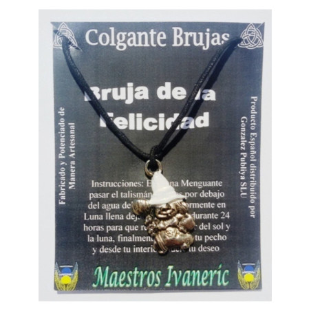 Amuleto Bruja de la Felicidad, 3 centímetros