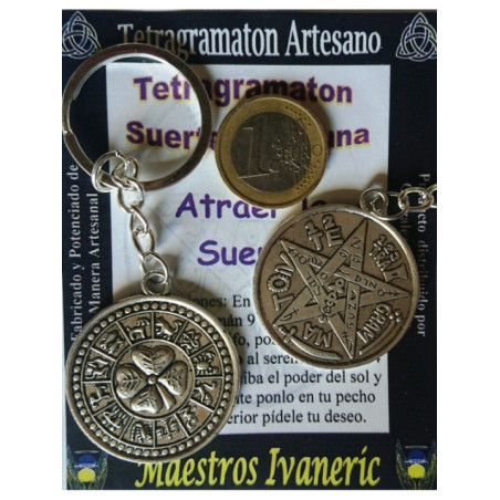 Amuleto Llavero Tetragramatón. Suerte y Prosperidad