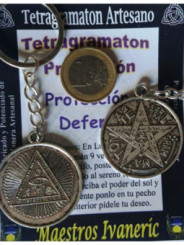 Amuleto Llavero Tetragramatón. Protección