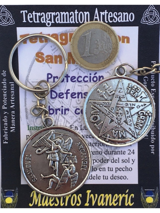Amuleto Llavero Tetragramaton San Miguel
