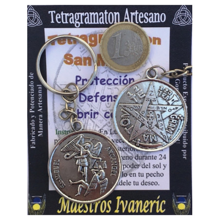 Amuleto Llavero Tetragramaton San Miguel