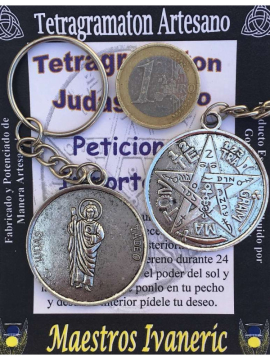 Amuleto Llavero Tetragramaton Judas Tadeo. Peticiones importantes