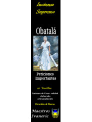 Incienso Supremo de Santería Obatalá, Con Oración