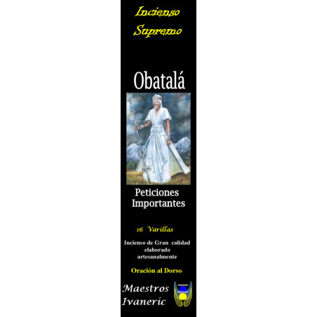 Incienso Supremo de Santería Obatalá, Con Oración