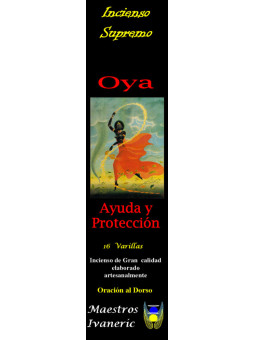 Incienso Supremo de Santería Oya, Con Oración