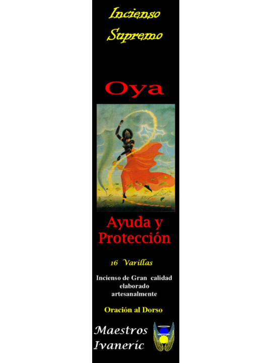 Incienso Supremo de Santería Oya, Con Oración