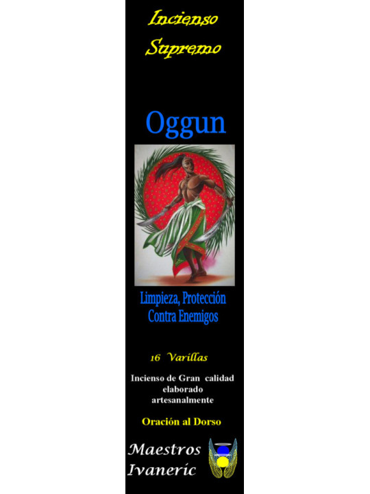 Incienso Supremo de Santería Oggun, Con Oración