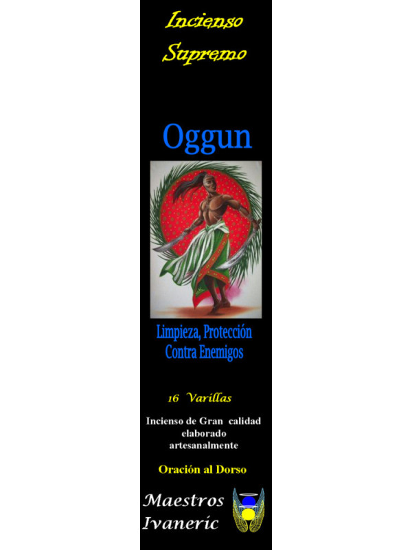 Incienso Supremo de Santería Oggun, Con Oración