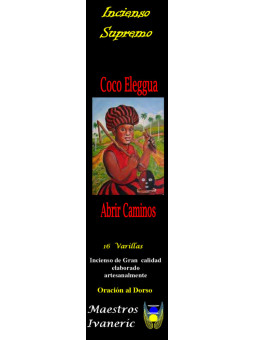 Incienso Supremo de Santería Coco Eleggua, Con Oración