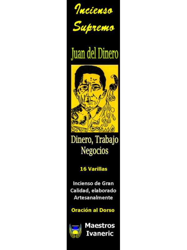 Incienso Supremo de Propósito Juan del Dinero, Con Oración