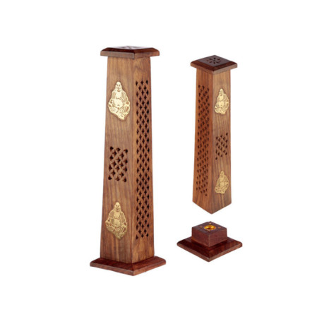 Torre Quemador de Incienso Madera Buddha