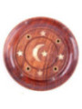 Quemador de Incienso Madera Sheesham Luna y Estrellas