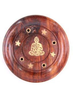 Quemador de Incienso Madera Sheesham Buda