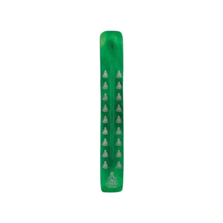 Soporte de Incienso Verde de Madera Diseño Buda