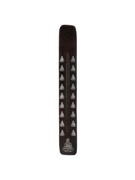 Soporte de Incienso Negro de Madera Diseño Buda