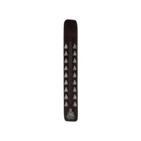 Soporte de Incienso Negro de Madera Diseño Buda