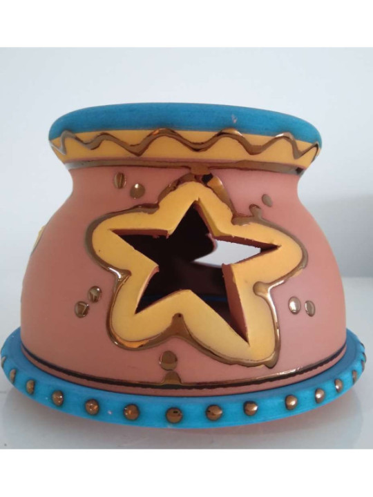 Incensario Artesanal Aroma Azul. 9cm