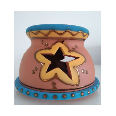 Incensario Artesanal Aroma Azul. 9cm