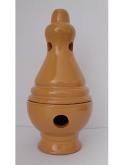Incensario Artesanal Esmaltado Amarillo Botafumeiro 17 cm