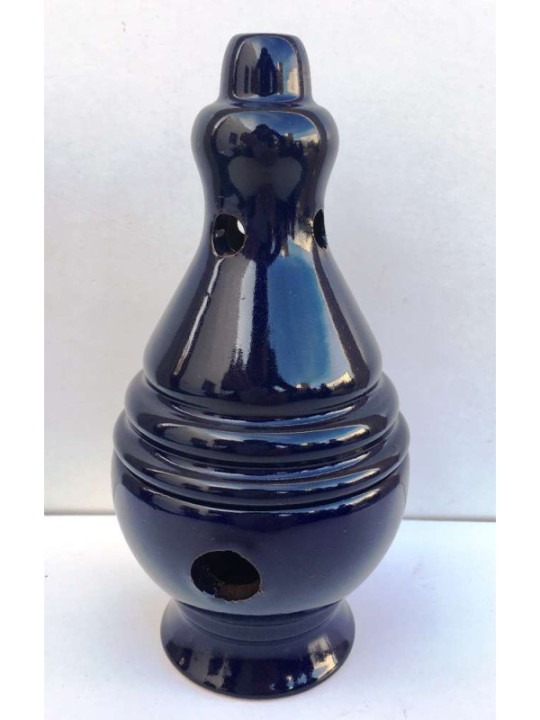 Incensario Artesanal Esmaltado Azul Botafumeiro 17 cm