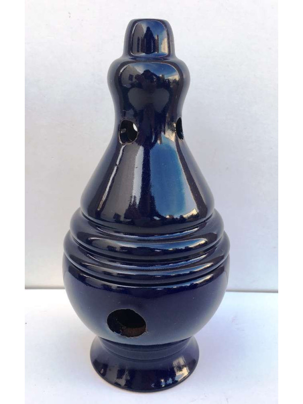 Incensario Artesanal Esmaltado Azul Botafumeiro 17 cm