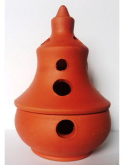 Incensario Artesanal de Barro 16cm