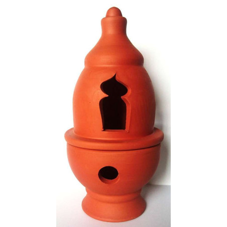 Incensario Artesanal de Barro 19cm